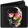 Pegmode Carino Portafoglio Bifold per Ragazzi, 3 teschi, Classico