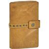 Bear Design Cow Lavato - Portafoglio da donna in pelle, 10 x 15 cm, colore: giallo ocra, giallo., L, Moderno