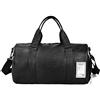 YMZ Borsa da viaggio da donna in pelle PU nera pieghevole da viaggio borsone da palestra bagaglio a mano per gli uomini borsone borsone per i viaggi a casa 50*25*27cm