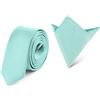 Ladeheid Set Cravatta Slim e Fazzoletto Taschino Uomo SP/P (150cm x 5cm, 22cm x 22cm, Borgogna)