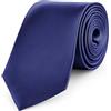 Ladeheid Cravatta Classica Uomo KP-8 (150cm x 8cm, Blu Scuro15)