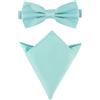 Ladeheid Set Papillon e Fazzoletto Taschino Uomo M/P (12cm x 6cm, 22cm x 22cm, Menta)