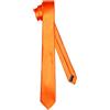 Ladeheid Cravatta classica da uomo, lucida, perfetta per l'ufficio e le festività, colori vari - Ideale per incontri d'affari, matrimoni TMS-6 (150cm x 6cm, Arancione)