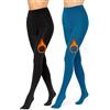 Merry Style 2 Paia Collant Termici Donna Foderati Invernali Caldi e Colorati - Leggings Outdoor MS-ATX-442 (Nero/Nero, M-L)
