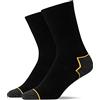 Snocks Calzini da Lavoro Uomo in spugna di cotone 2x Nero/Giallo Taglia 39-42 Calzini Inverno Calzini Lavoro Uomo Rinforzati Tallone e Punta ideale per Calzature Antinfortunistiche e/o scarponcini
