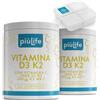 +LIFE Vitamina D3 K2 Mk7 Con Vitamina C PiùLife - 400 Compresse - 1 Al Giorno, Vit D3 2000 UI, K2 200µg - Sostiene ossa forti, difese naturali e l'equilibrio di calcio e fosforo