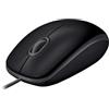 Logitech B110 Mouse USB cablato, pulsanti silenziosi, design confortevole per l'uso a grandezza naturale, PC/Mac/Laptop ambidestro - Grigio