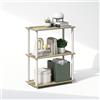 Furinno TURN-N-TUBE Libreria a 3 ripiani, con Scaffale Espositivo Compatto Multiuso, 29.5 x 59.9 x 75.2 cm, per Soggiorno, Camera da Letto, Ufficio Domestico, Rovere Sonoma/Bianco