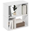 Furinno DALY Libreria A 4 Cubi, Libreria Portaoggetti A Cubi Con Scomparti Irregolari, Per Soggiorno, Camera Da Letto, Ufficio Domestico, Bianco