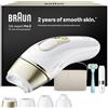 Braun Silk·Expert Pro 5, Epilatore Luce Pulsata Smart, Epilazione Laser Peli Donna a Casa, Riduzione Permanente dei Peli, con 4 Testine, Custodia, Mini Depilatore Viso, Rasoio Gillette Venus, Pl5442