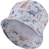 Sterntaler Cappello da Pescatore per Bambini, Stampato con Cappello da Sole Dinosauro, Bianco, 51