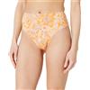 Amazon Essentials Slip Bikini a Vita Alta Sgambato Donna, Giallo Multi Folk Floral, 46