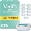 Gillette Venus Pro Smooth Sensitive 10 Lamette per Rasoio Donna