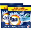 Dash Power Pods Detersivo Lavatrice In Capsule, 70 Lavaggi(2x35), Freschezza Di Lenor, Risveglio Primaverile, rimuove addirittura gli odori di sudore vecchi di 7 giorni, per una pulizia impeccabile