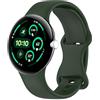 MELEJIA Cinturino Silicone Compatibile con Google Pixel Watch 4 41mm/3 41mm/Watch 2/1, Ricambio Cinturino, Regolabile Sportiva Cinturini-Verde Campo
