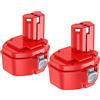 POWTREE 2 batterie di ricambio da 14,4 V 5,0 Ah per PA14 1420 1422 1433 1434 1435 1435F 193060-0