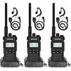 Retevis RT86S Walkie Talkie Professionali, Ricetrasmittenti a Lungo Raggio con Auricolari, Display LCD 2600mAh USB C, Chiamata Gruppo, Walkie Talkie con Auricolari per Produzione (Nero, 3 Pezzi)