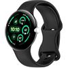 MELEJIA Cinturino Silicone Compatibile con Google Pixel Watch 4 41mm/3 41mm/Watch 2/1, Ricambio Cinturino, Regolabile Sportiva Cinturini-Nero