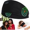 MUSICOZY Cuffie per dormire, fascia Bluetooth in cotone biologico ultra morbido per chi dorme di lato, con 14 ore di riproduzione e Bluetooth 5.4, auricolari wireless 4 in 1 per dormire sul lato