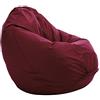 Bruni Classico S bordeaux - Pouf per bambini a forma di goccia, small pouffe e pouf poltrona per camera per bambini e soggiorno, beanbag chair interno ed esterno