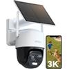 Imou 5MP Telecamera WiFi Esterno Senza Fili con Pannello Solare, a Batteria