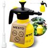 MESTO BUGSI 360° Spruzzatore a pressione 1,5 L con tubo di prolunga | Irroratore a pressione per giardino | Nebulizzatore piante con valvola 2 in 1, ugello regolabile e guarnizioni NBR | Giardinaggio