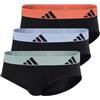 adidas Lettera (3 Pezzi) - Active Flex Cotton - Biancheria Intima Comoda, Multicolore 2, XL