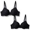 Amazon Essentials Reggiseno Imbottito con Ferretto a Copertura Integrale, in Morbido Pizzo Elasticizzato Donna, Confezione da 2, Nero, 4A