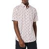 Amazon Essentials Camicia a Maniche Corte in Popeline Elasticizzato (Disponibile in Taglie Extra Forti) Uomo, Rosa Chiaro Stampa Foglie di Palma, M