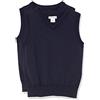 Amazon Essentials Bambino Maglione Smanicato con Scollo a v in Cotone in Stile Uniforme