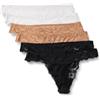 Amazon Essentials Mutandine in Pizzo Galloon Elasticizzato, Modelli Bikini, Hipster, Perizoma a Vita Alta Donna, Confezione da 6, Bianco/Bronzo Lavato/Nero, 46