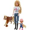 Teorema Giocattoli Teorema DEA, Bambola Fashion Mamma e Figlia con Pony, Playset Famiglia con Accessori, Look Chic e Ginocchia Pieghevoli, Gioco Bambine 3+