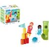 PLAYMOBIL | JUNIOR | JUNIOR: Azione da supereroi | Set di costruzione con donna dell'acqua, uomo del fuoco, torri ed elementi per percorso delle biglie | Dai 1 anni | 72085