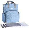 SONARIN Multifunzione Impermeabile Zaino Fasciatoio Bambino per Pannolini,Tracolla per passeggino,borsa antiurto per laptop,Bottiglia borse termiche,Grande Capacità,Lavabile in lavatrice(Blu)