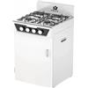 Staylux Cucina 4 fuochi a gas bombola, Libera installazione per uso esterno ed interno, Struttura autoportante, Colore bianco, Dimensioni 48,5x45,0xh65,0 cm