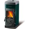 Nordica Extraflame STUFA A LEGNA Nordica Extraflame Super Junior Verde con Rivestimento in Acciaio Smaltato Classe A, 5 Kw-n