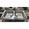 FRANKE Lavello da Appoggio Inox 2 Vasche Dimensioni 80x50 cm ULTIMI PEZZI DA ESPOSIZIONE, CON DIFETTI