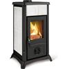 NORDICA EXTRAFLAME Stufa a Legna Gemma Ceramica Liberty BIANCA Potenza 6,0 kW 172 m3, Classe A+, 4 Stelle