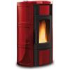 Nordica Extraflame Stufa A Pellet Iside Idro H15 Ventilata Termostufa a Pellet 18 KW-N Colore BORDEAUX 4 Stelle