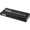 TECKEEN Splitter HDMI 4K 1 in 4 Out, 1 × 4 HDMI Splitter Supporto 4K 30hz HDMI 1.4 Video 3D per Laptpo PC TV