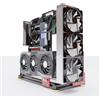 HAIHUANG Chassis per PC desktop con case aperto, telaio ben raffreddato, banco di prova in materiale di alluminio, include scheda madre di supporto tipo C (4. EATX)