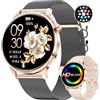SUNKTA Smartwatch Uomo Donna,1.32 AMOLED Orologio Smartwatch con Chiamata Bluetooth,100+ Modalità Sportive,Orologio da Donna con Sonno/Cardiofrequenzimetro,IP68,Android iOS,2 Cavi di Ricarica, Rosa Nero