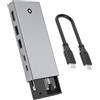 ZoraVson Enclosure SSD M2 NVME docking station con USB C Hub 5in 1, Adattatore USB M.2, 10 Gpbs USB 3.2 Gen2 M.2 NVMe e SATA SSD Adattatore, Caricabatterie Rapido PD 100W, HDMI 4K@60Hz, Alluminio