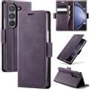 Azororo Cover per Samsung Galaxy Z Fold 5 5G, Premium PU Pelle Custodia, Magnetica Carta Fessura Portafoglio Case, Flip Cavalletto Custodia per Samsung Galaxy Z Fold 5 - Viola
