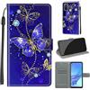 TOMYOU Cover per Oppo A53 4G 2020 / A53s 4G, farfalla blu | Antiurto Protettiva Portafoglio, Slot per Schede, Magnetica, Custodia in Pelle PU, Libro Flip,Funzione Stand