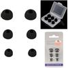 toergy Auricolari di ricambio in silicone per Realme Buds Air 7 Pro, 3 paia (taglie S/M/L) con custodia, isolamento acustico e comodi gommini per auricolari, toergy Earbuds Covers, nero e trasparente