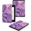 LODMLOER Custodia per Kindle Paperwhite da 6.8 (11a generazione - 2021) con funzione di accensione/spegnimento automatico per e-reader Kindle Paperwhite 2021,Viola Marmo