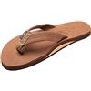 Rainbow Sandals Pelle Premier da uomo a strato singolo, Legno di sequoia, 12-13.5