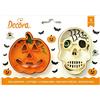 Decora 0255067 Set 2 Tagliapasta Teschio E Zucca In Plastica, Il Kit Ideale per Creare Decorazioni in Pasta di Zucchero o di Gomma, Made in Italy, Design originale. Confezione da 2 pezzi.