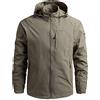 Vhersily Giacca Softshell da Uomo da Esterno Antivento Sportivo Leggero a Vento Giubbotto da Trekking Montagna Impermeabile con Cappuccio Staccabile per Ciclismo Calcio Running Moto, Palestra, Pesca